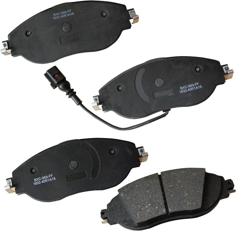 Bendix Premium SBC1633 Ceramic Front Brake Pads for Select Models Audi A3 Quattro, S3, Seat Leon, Tarraco, Volkswagen Arteon, CC, Golf R, GTI, Jetta, Tiguan - Image 1
